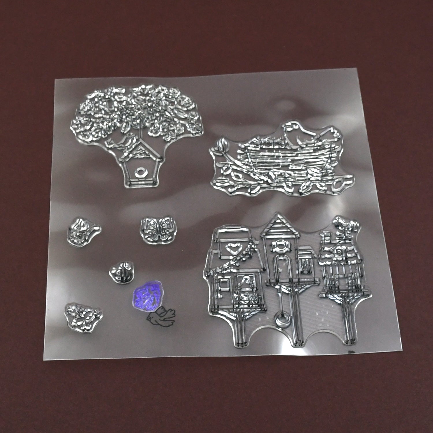 Reusable Transparent Rubber Stamp for Paper Crafts (Mix Design / 1 Sheet) Your Brand