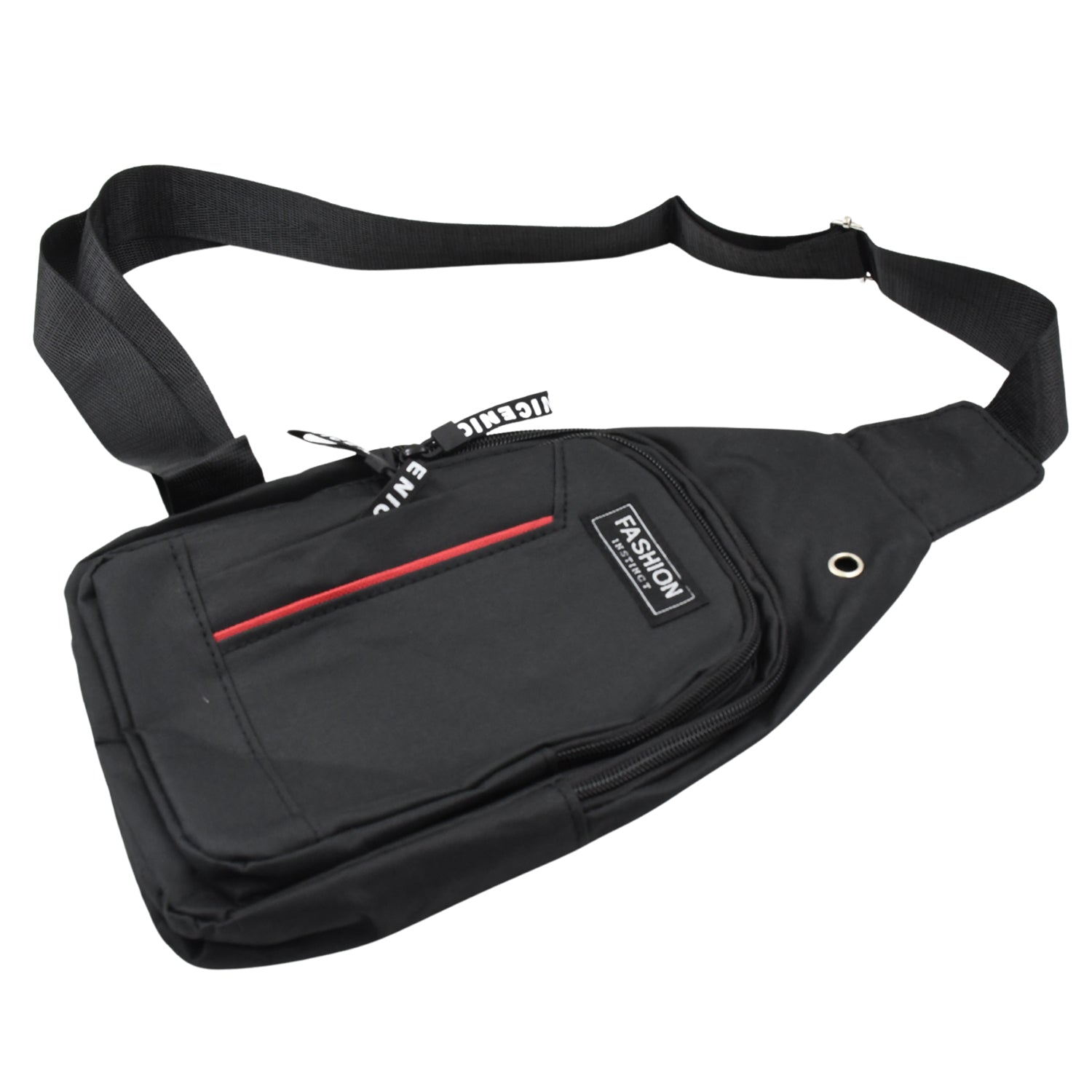 Waterproof Anti Theft Cross-body fanny pack waist bag, Shoulder Bags Chest Men Casual fashion USB Charging hook Sling Travel Bag (1 Pc / Black & Grey Color) Your Brand