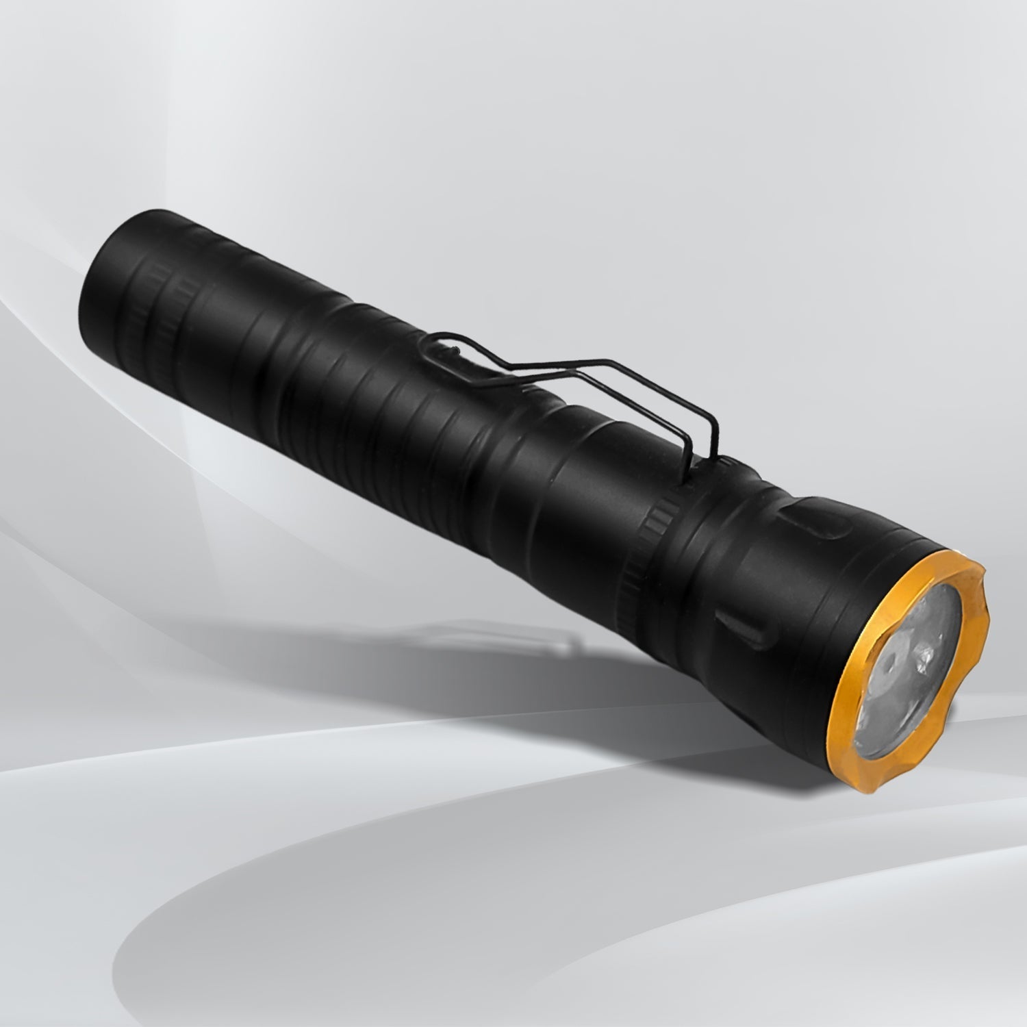 2in1 5 LED With 1 Laser Light Portable Mini Torch / Flashlight LED Powerful High Lumens Pen Light with Clip, Portable Pocket Compact Torch for Emergency A Battery operated (1 Pc / Battery not included) Your Brand