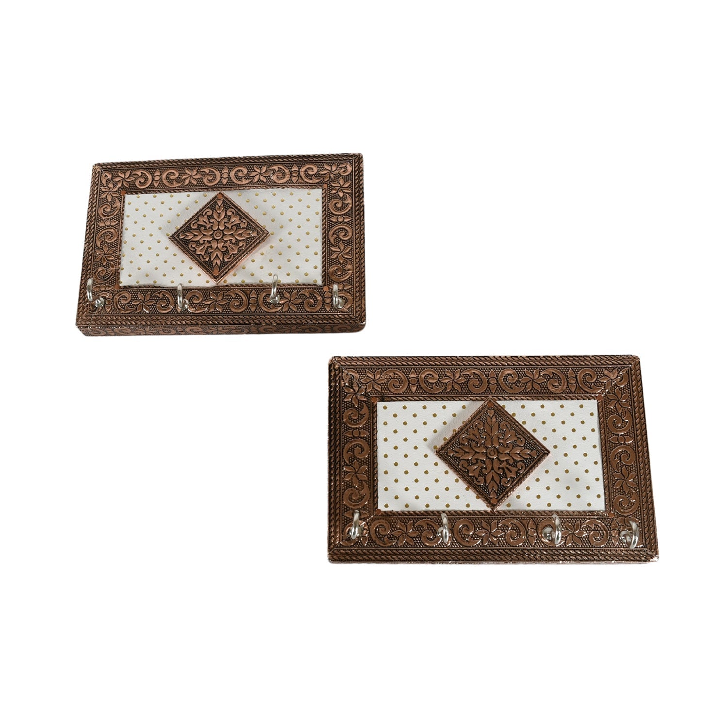 Handicraft Meenakari Wooden keyholder | Wall Hanging Key Holder Style for Your Home Decor & Gift Keys Stand for Entryway, Kitchen, Office, Bedroom Decorative Keys Organizer keyholder (2 Pc Set) Your Brand