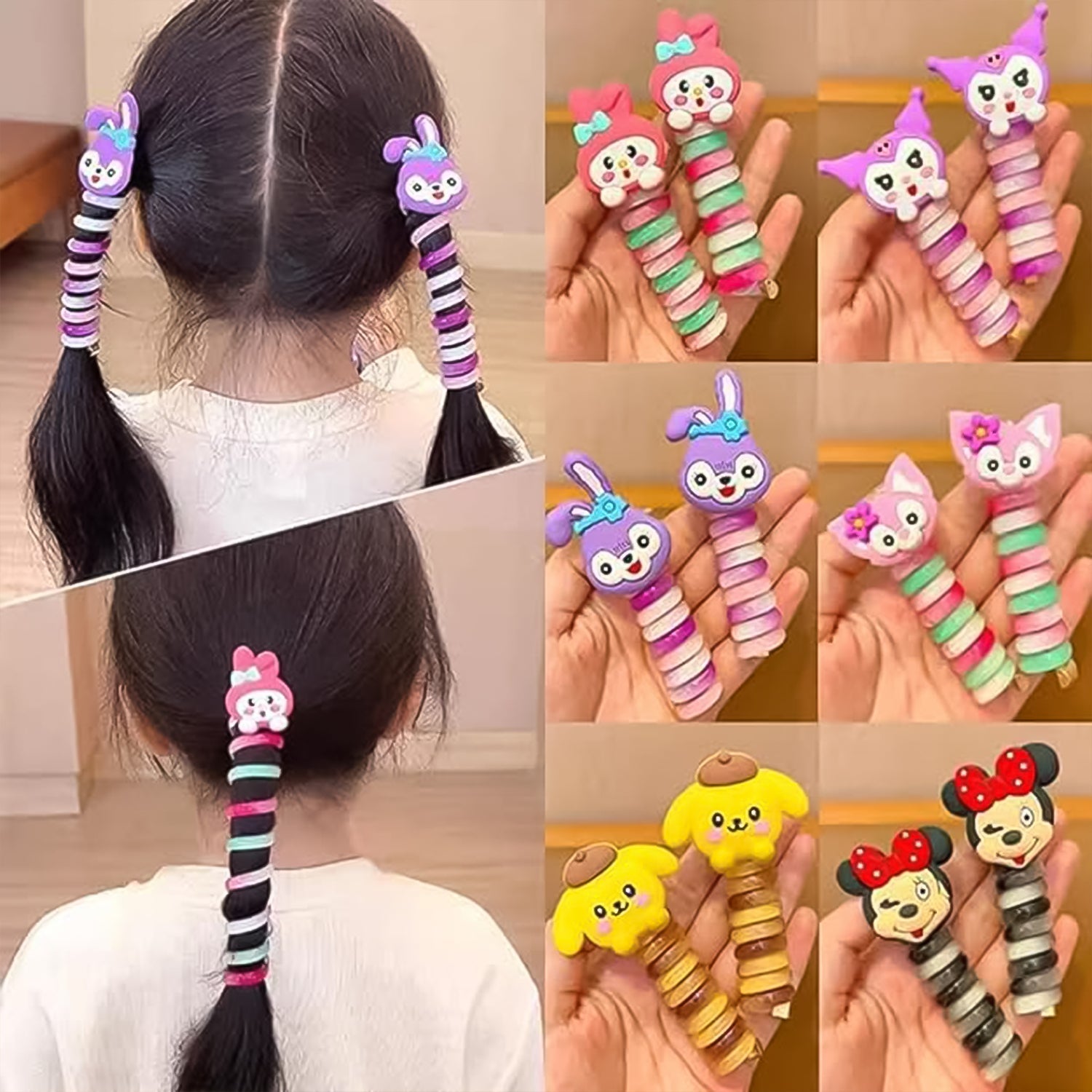 Colourful Telephone Wire Hairbands (1 pc / Mix Design) Your Brand