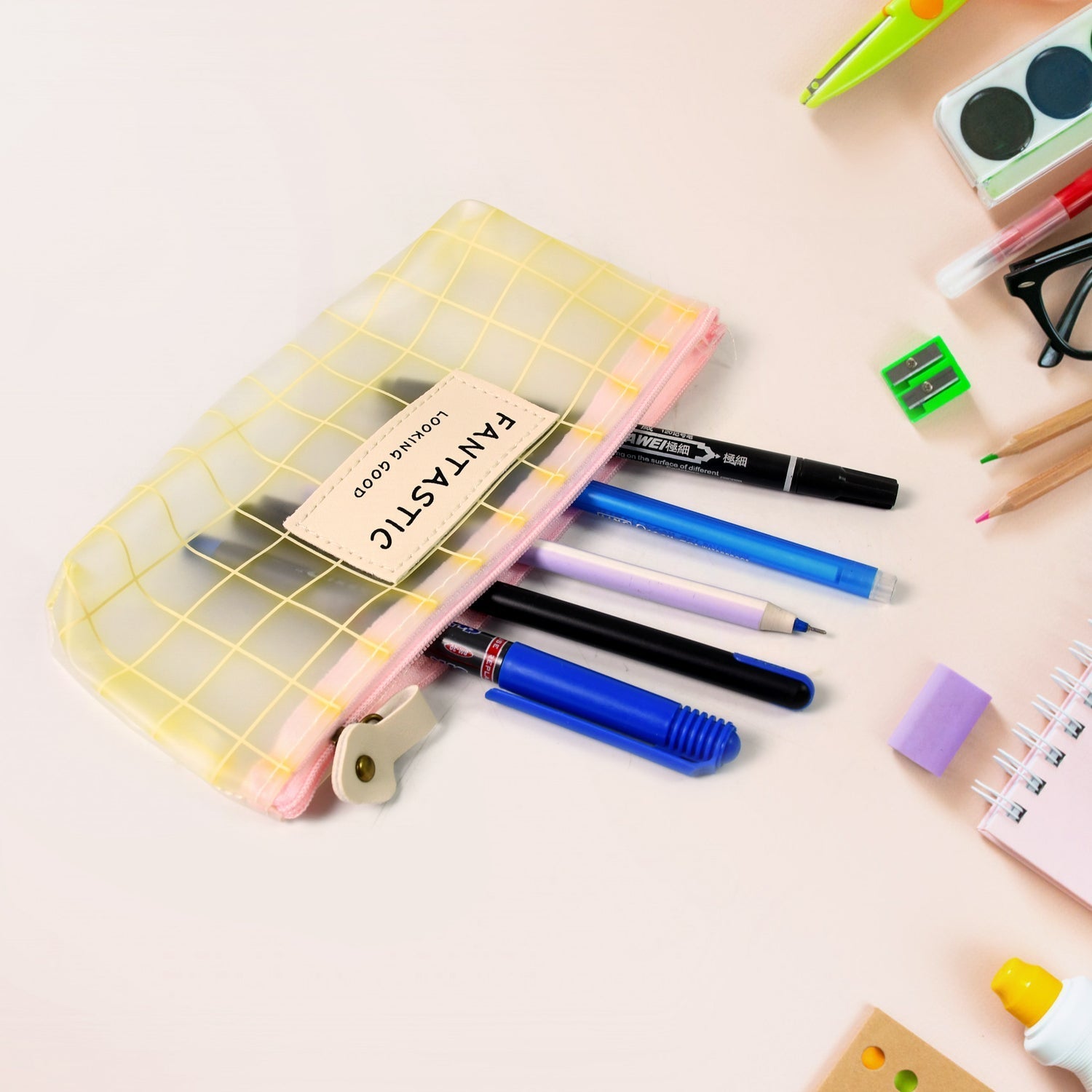Transparent Pencil Zip Pouch Bag Zipper  (1 Pc) Your Brand