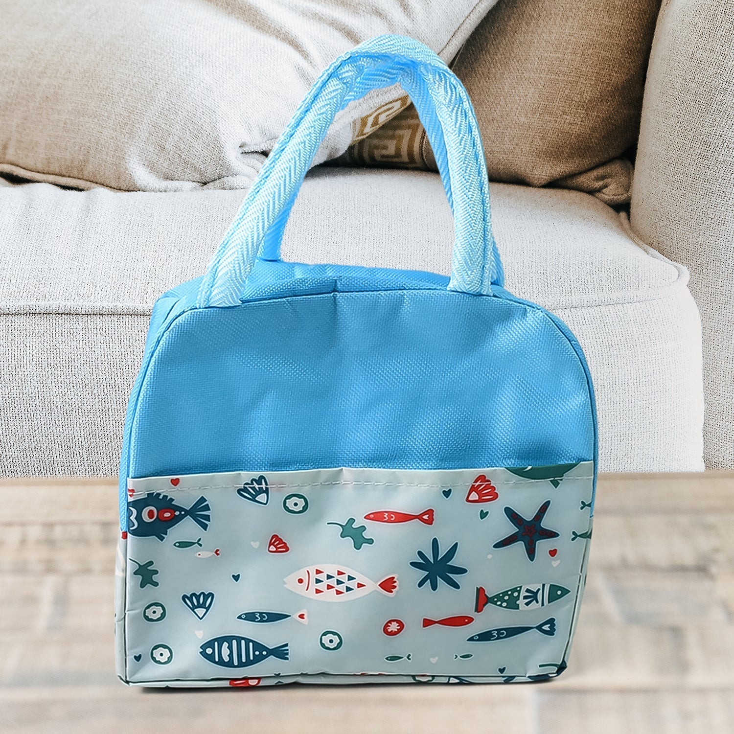 Lunch Box Bag for Women Men Insulated Lunch Bag With Zipper (1 Pc / Mix Color) Your Brand