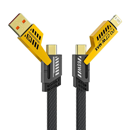 4 in 1 Fast Charging Cable With Multiport USB-C to Type C, USB-C to Lightning (1 Pc) Your Brand