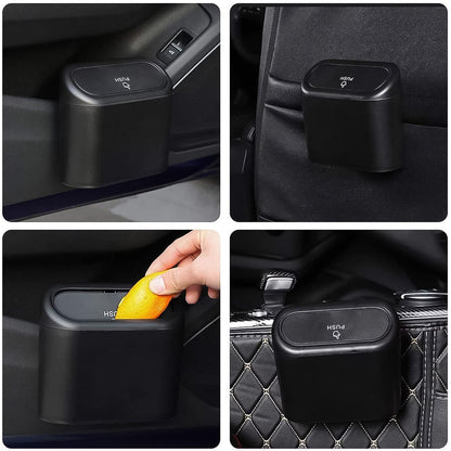 Mini Car Trash Can with Lid, Waterproof Car Trash Bin Storage Box (1 Pc) Your Brand