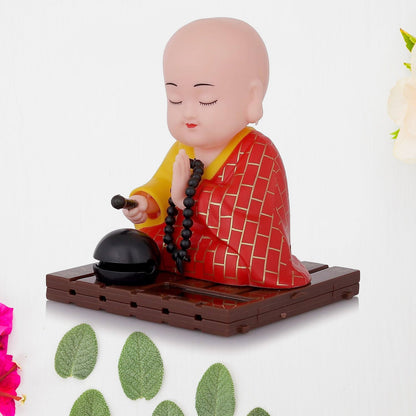 Solar Powered Sitting Buddha Statue,  Moving Head and Hand (1 Pc / Medium) Your Brand