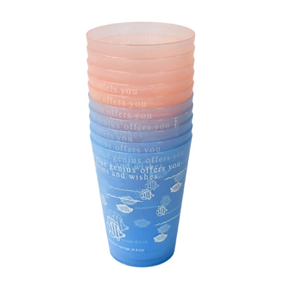 PLASTIC LIGHTWEIGHT GLASS REUSABLE DRINKING GLASS DISHWASHER SAFE BEVERAGE GLASSES FOR KITCHEN WATER GLASSES (10 Pc Set) Your Brand