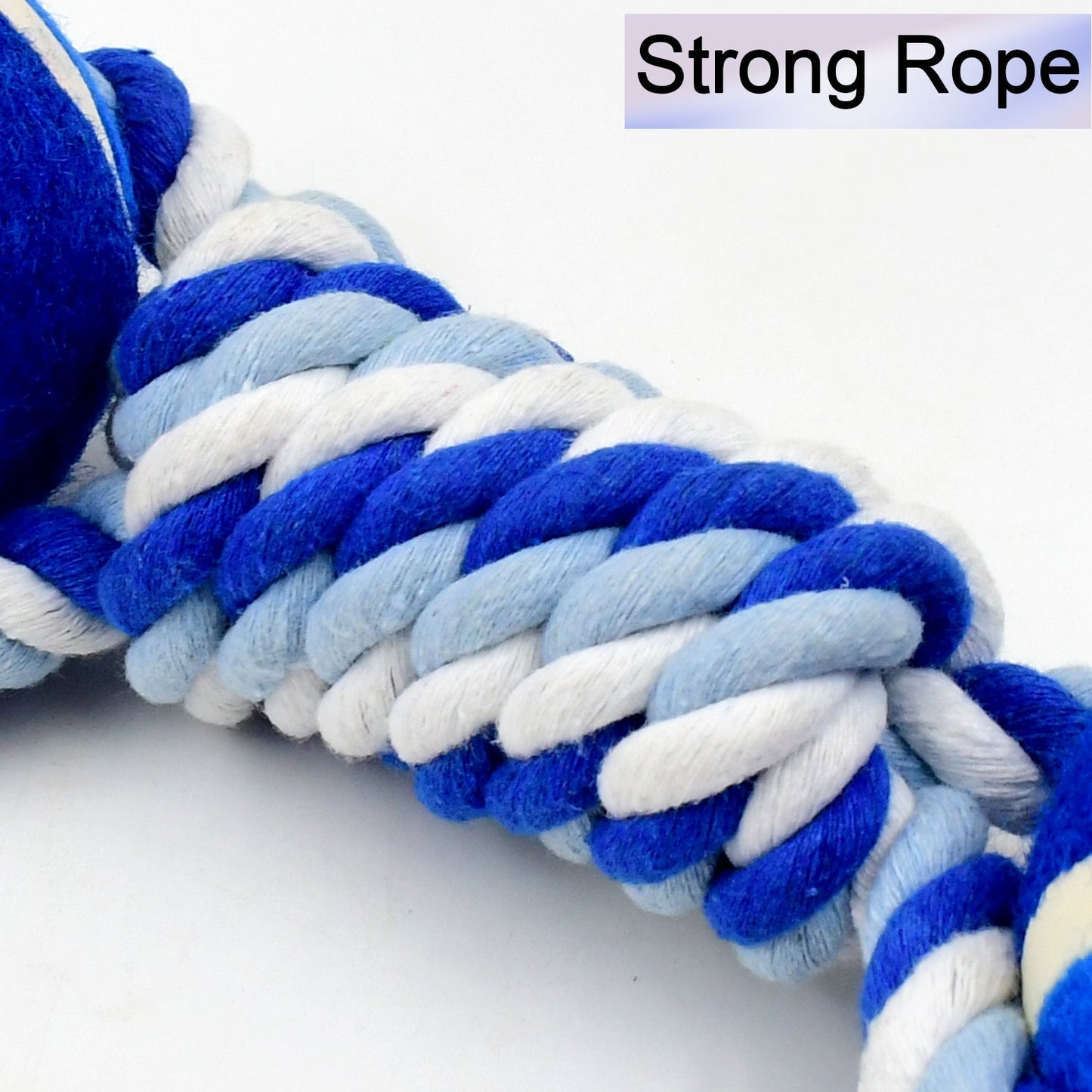 Durable Cotton Rope Dog Toy Two-Way Ball Design (1 Pc) Your Brand