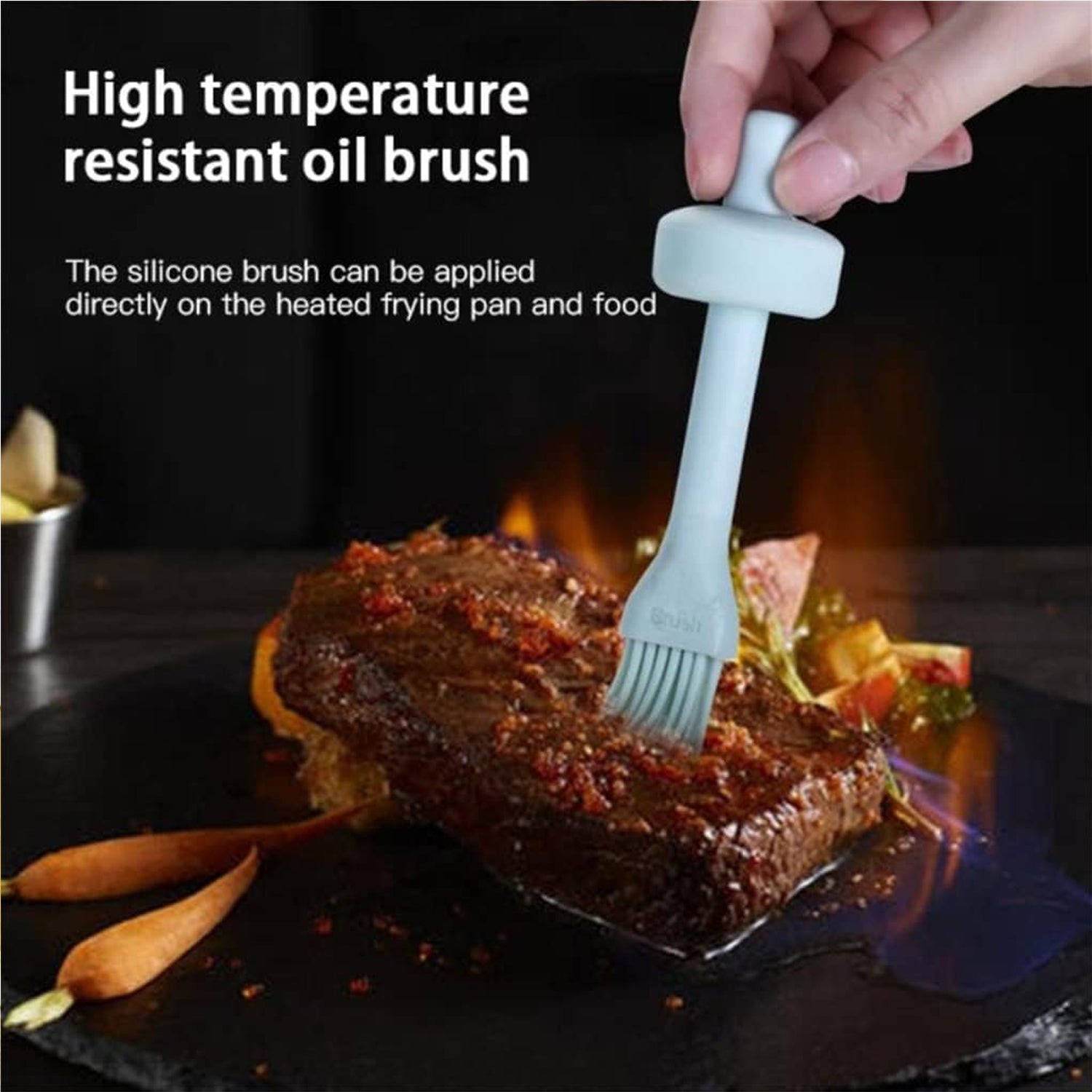 2 in 1 Glass Oil dispenser jar / Bottle with brush (1 Set) Your Brand