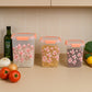 Square 3 Pcs Floral Printed Airtight Storage Container Set (3 Pcs Set)