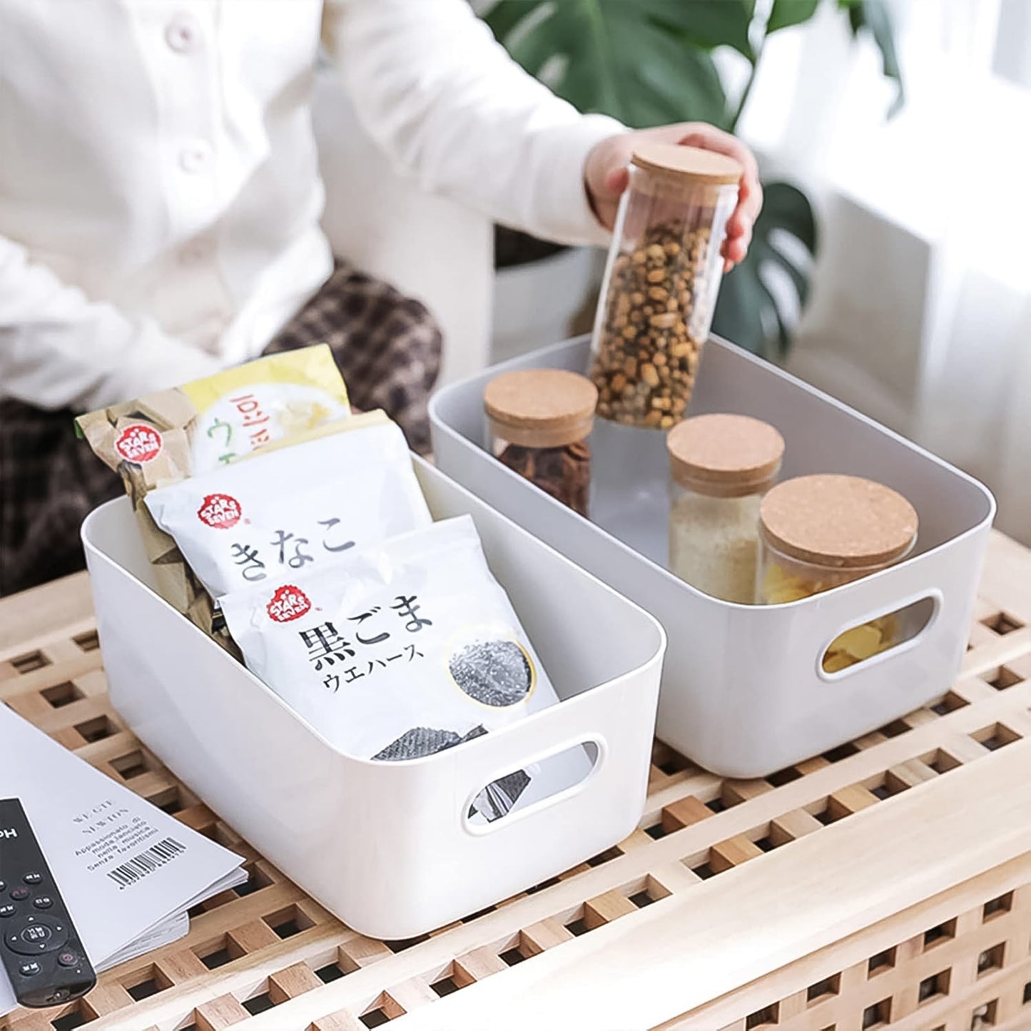 Storage Boxes Plastic Kitchen Storage Baskets (1 Pc / 21×15 Cm) Your Brand