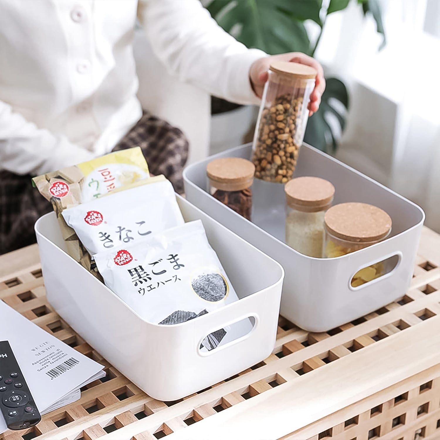Storage Boxes Plastic Kitchen Storage Baskets (1 Pc / 21×15 Cm) Your Brand