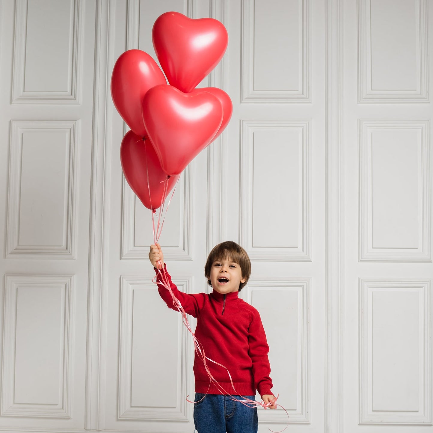 Heart shaped balloons Kinds  (4 Pcs Set)