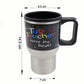 Stainless Steel Insulated Travel Mug - Double-Walled Vacuum Cup Lid & Handle, Tumbler