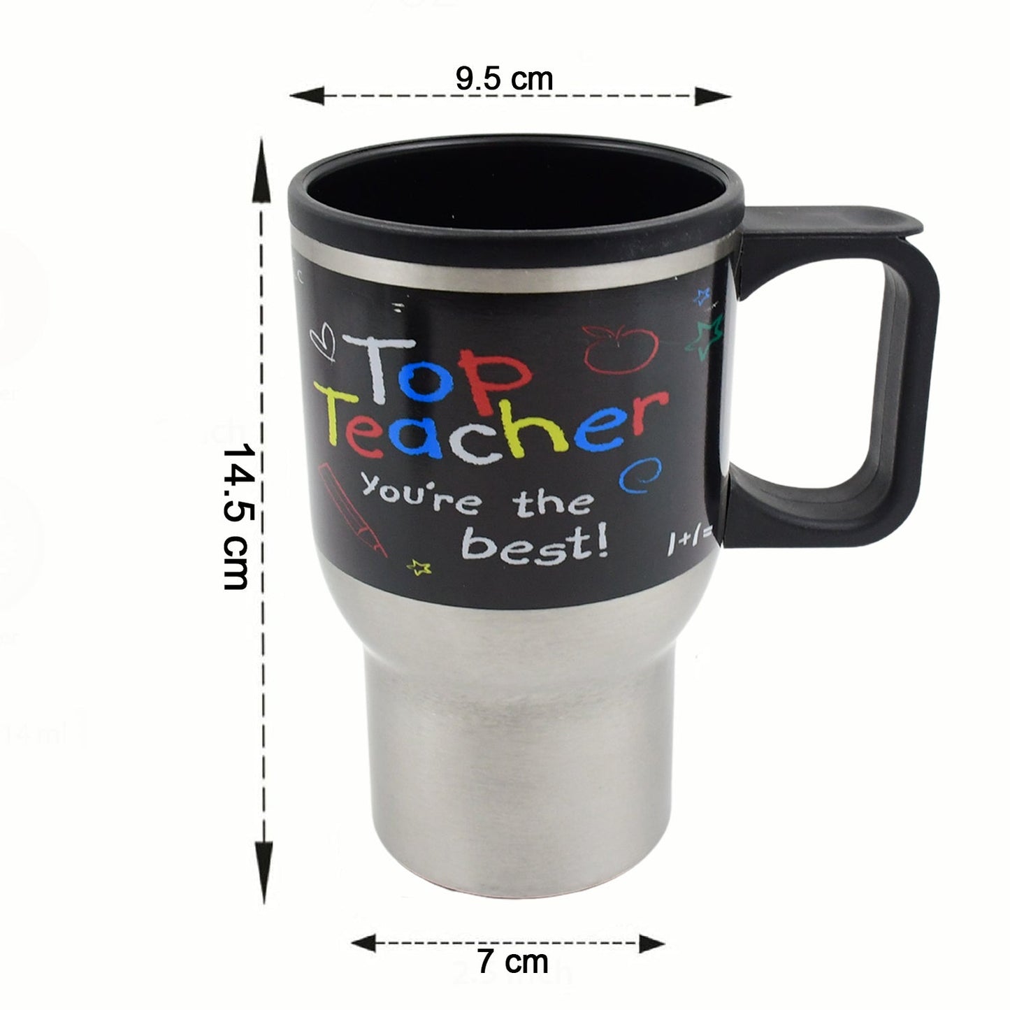 Stainless Steel Vacuum Glass Insulated Glass Coffee Cups Double Walled Travel Mug, Car Coffee Mug (With Lid & Handle) Your Brand