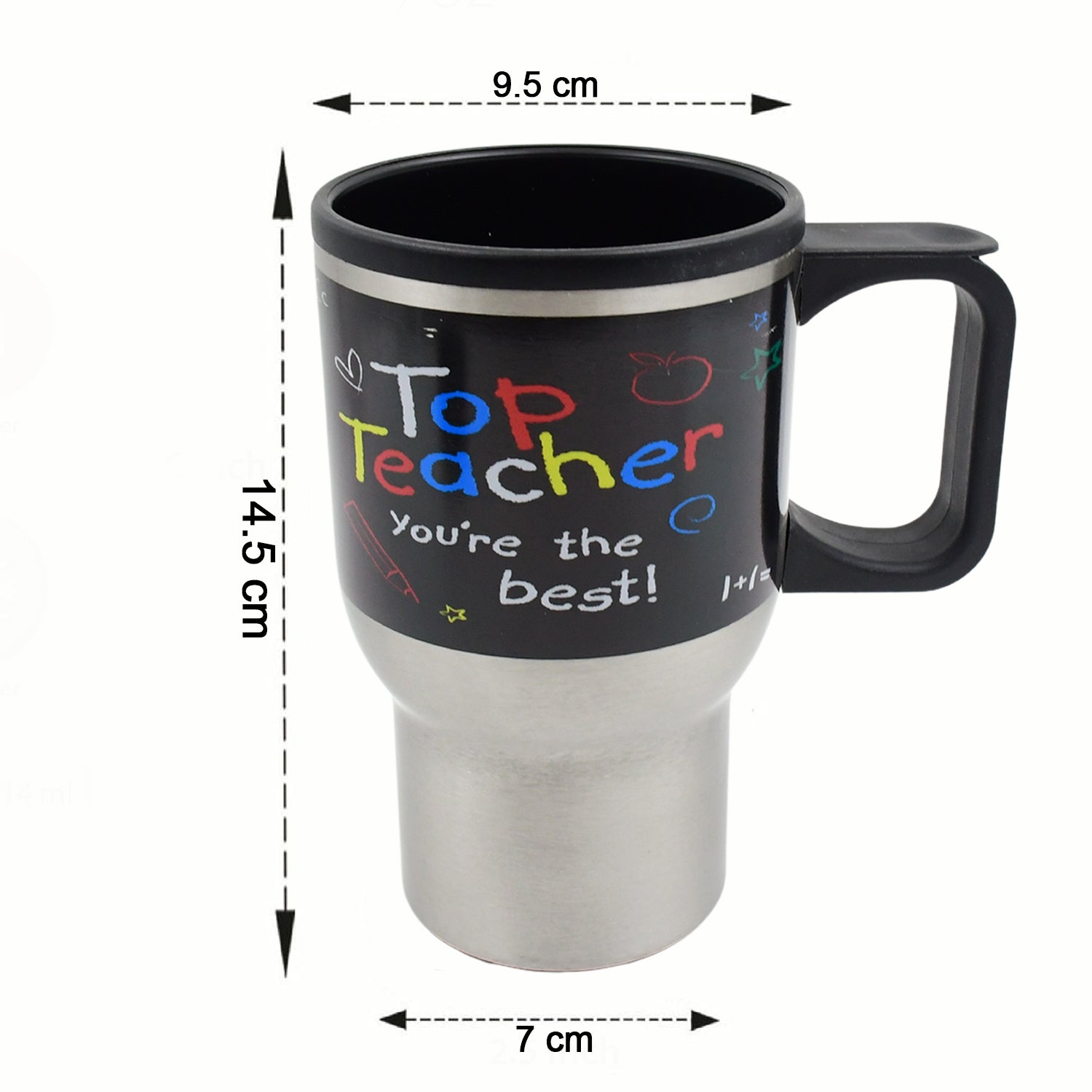 Stainless Steel Vacuum Glass Insulated Glass Coffee Cups Double Walled Travel Mug, Car Coffee Mug (With Lid & Handle) Your Brand