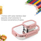 Stainless Steel Leak Proof Air Tight Lunch Boxes (900ML+200ML Approx / 2 Pc Set)