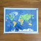 Educational Wooden World Map Puzzle for Kids - (1 Set)