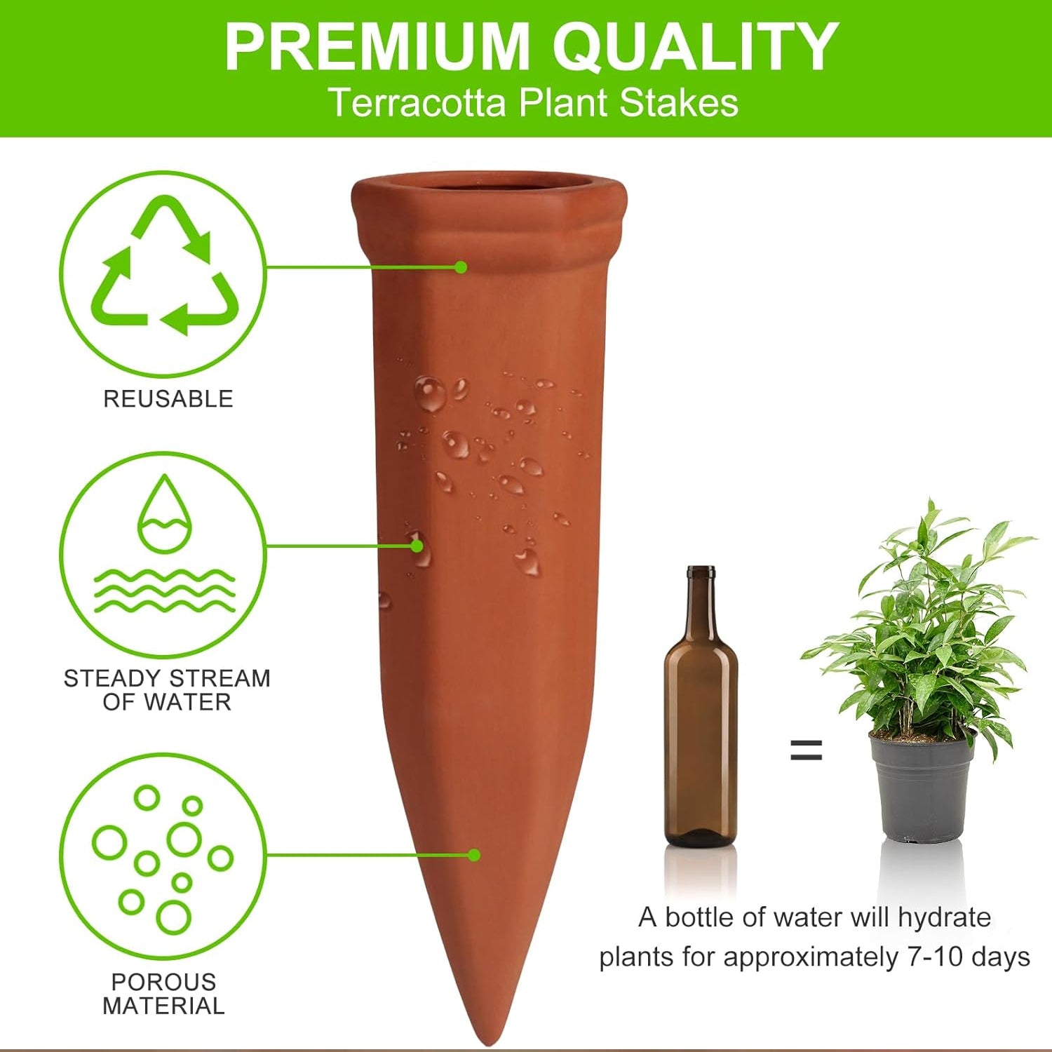 Self Plant Watering Spikes (4 Pcs Set) Your Brand