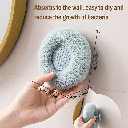 Super Soft Bath Sponge Flower Suction Cup Bath Sponges for Shower Women Men Foam Loofah Sponge Exfoliating Bath Sponge Body Washer Reusable loofah Massage Bath (1 pc) Your Brand