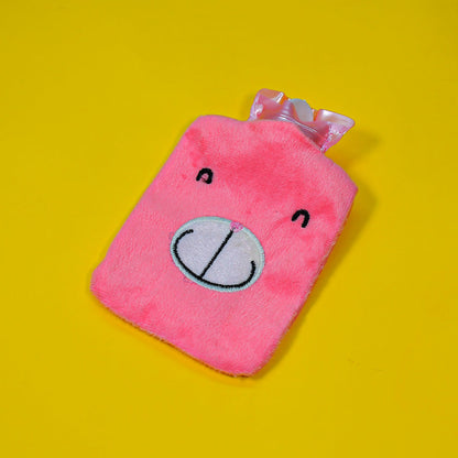 Pink small Hot Water Bag with Cover for Pain Relief, Neck, Shoulder Pain and Hand, Feet Warmer, Menstrual Cramps. Your Brand