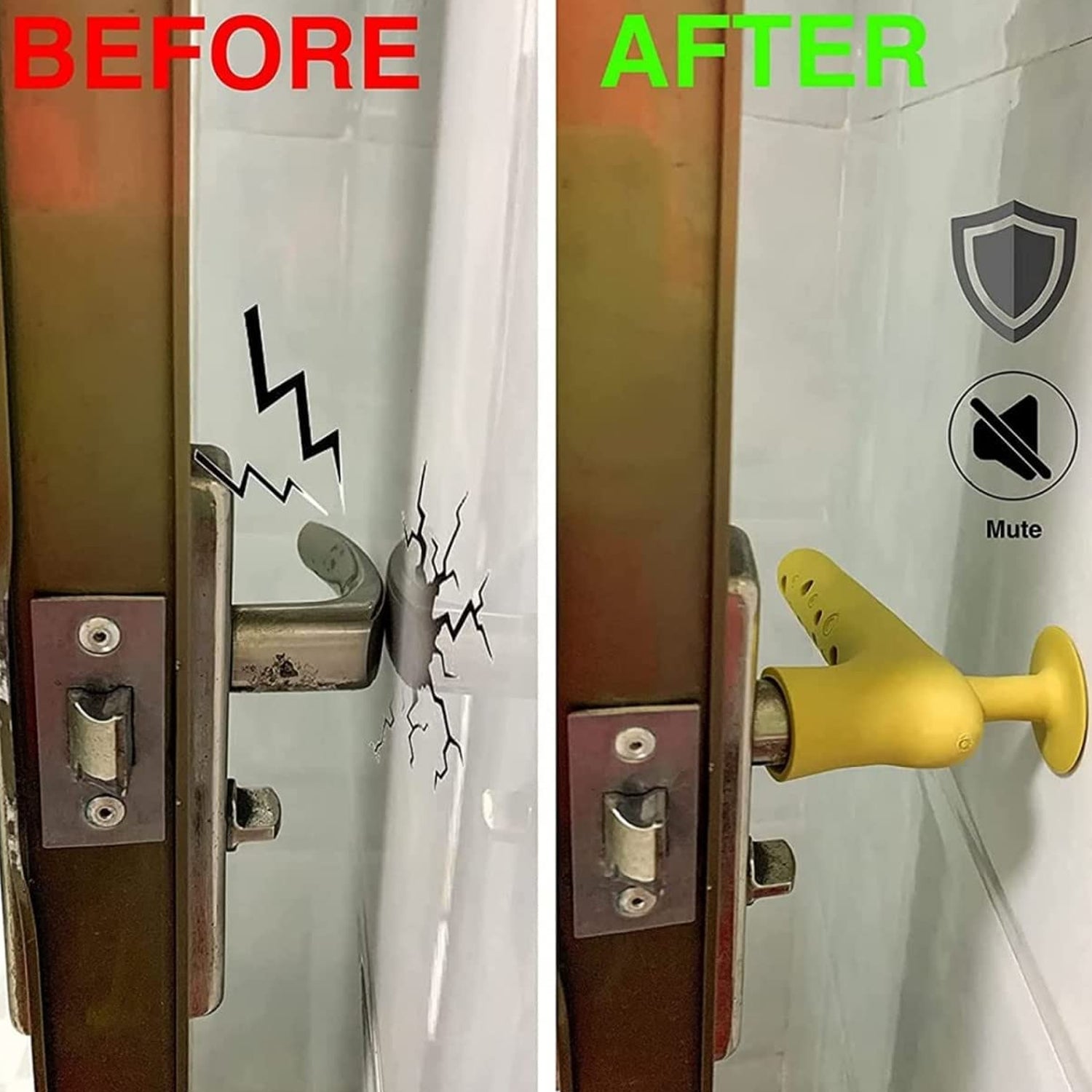 Silicone Door Handle Cover with Suction Cup (1 Pc / Mix Color) Your Brand