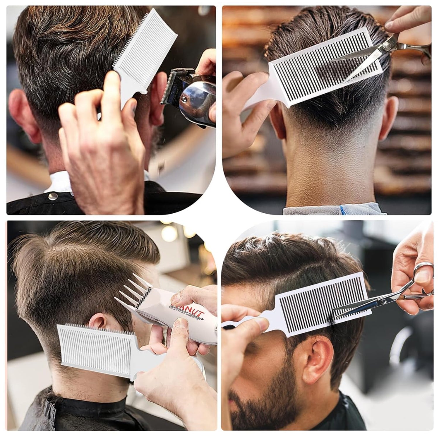 Ergonomic Flat Top Fading Clipper Comb Hair Care Styling | Brushes & Combs (1 Pc) Your Brand