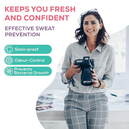Underarms Sweat Pads Disposable Highly Absorbent Pads Cotton Anti-Allergic Anti Bacteria Anti Smell Underarm Perspiration Pad For Men And Women (Pack of 10) Your Brand