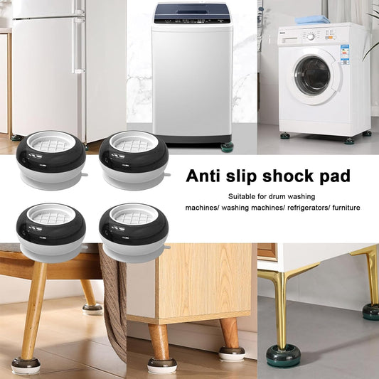 Anti Vibration Pads for Washing Machine, Washing Machine Base Foot Pads Non Slip Heighten Shock and Noise Cancelling Base Pads (4 pcs Set) Your Brand