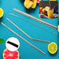 Reusable Stainless Steel Straws with Case for Drinking (4 Pc, Eco-Friendly)