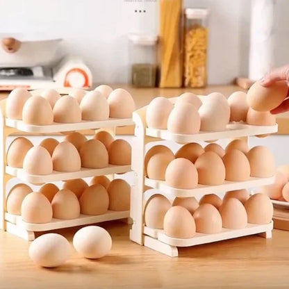 Plastic Foldable Egg Tray | 24 Grid Egg Storage Box (1 Pc) Your Brand