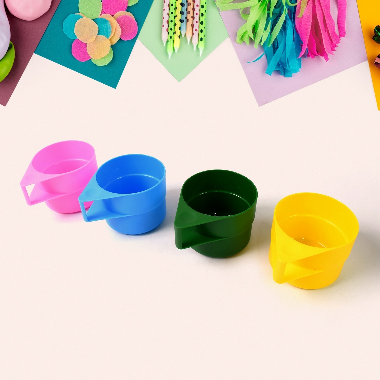 Rainbow Picnic Plastic Pitcher / Jug / Kettle Glass / Cup Set Water Bottle+Cup (9 Pcs Set) Your Brand