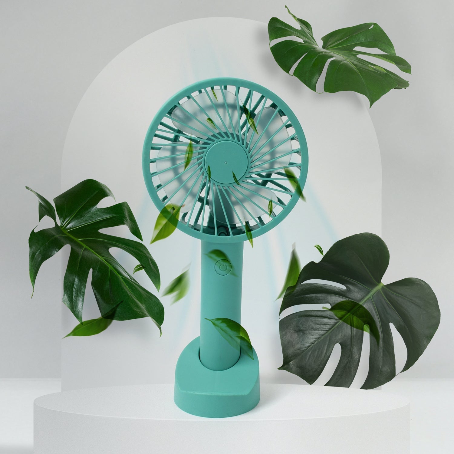 Portable Handheld Fan With 3 Speeds Battery Operated Fan Rechargeable Multi Colors As Base Phone Holder Fan (Battery Included) Your Brand