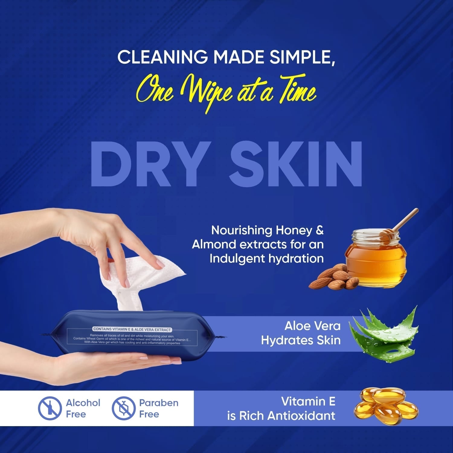 Refreshing Wet Wipes for Face | Facial Cleansing | Refreshing & Skin Hydration| Soothing for skin | pH Balance & Alcohol Free | Nourishing with Fruit extract | 25 Wipes Your Brand