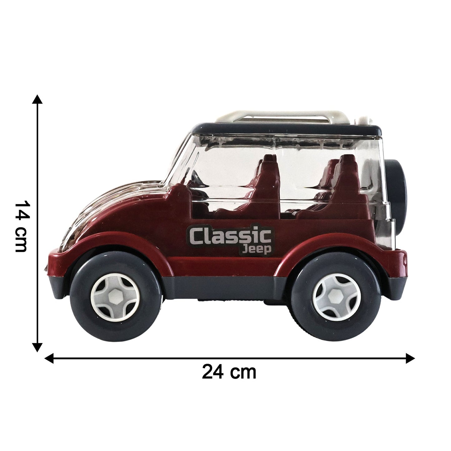 Friction-Powered Classic Jeep Toy Car for Kids (1 Pc)