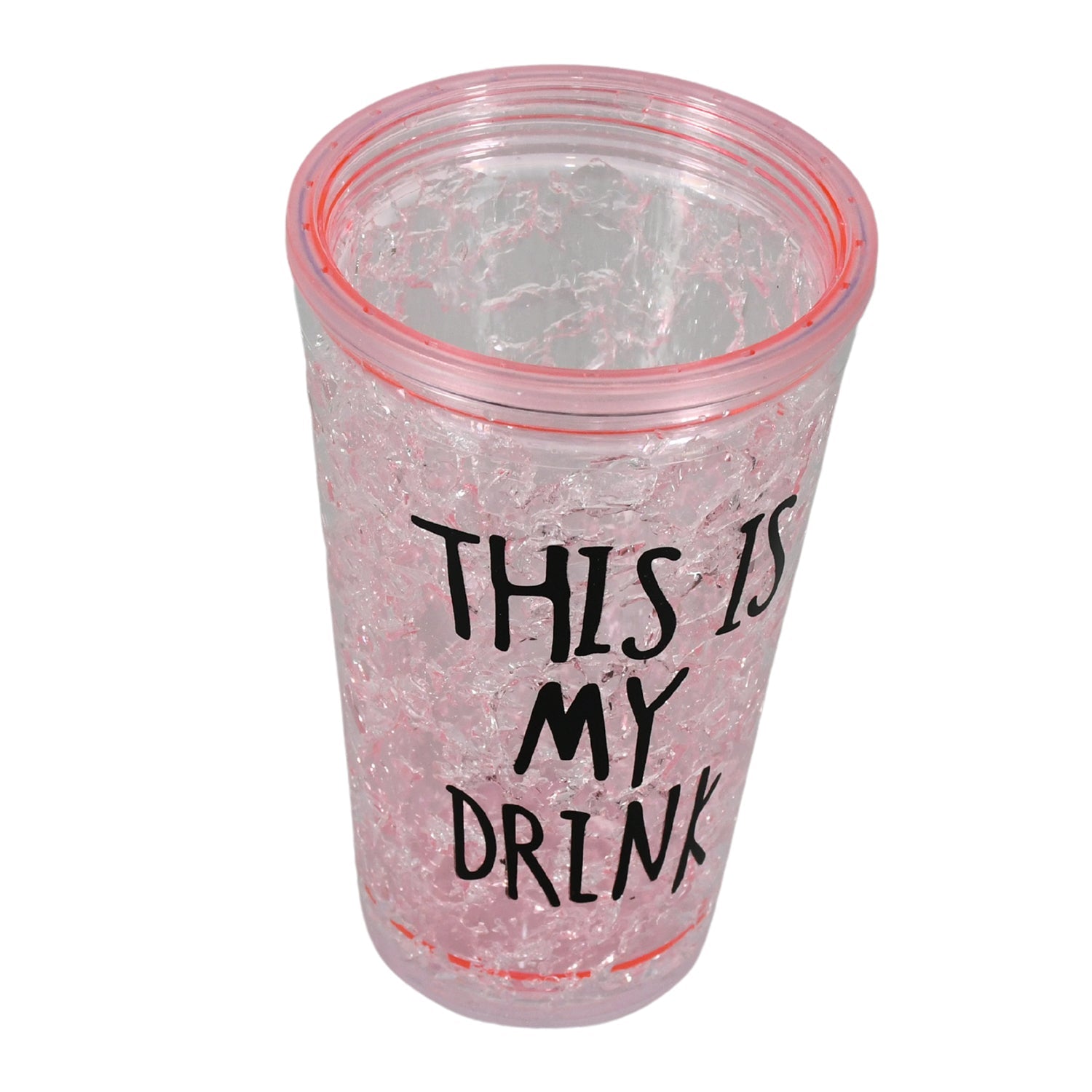 Plastic Creative Cold Drink Cup, Reusable Tea Coffee Tumbler with Lid and Straw, Double Wall Plastic Drinking Sport Bottle, Travel Tumbler Your Brand