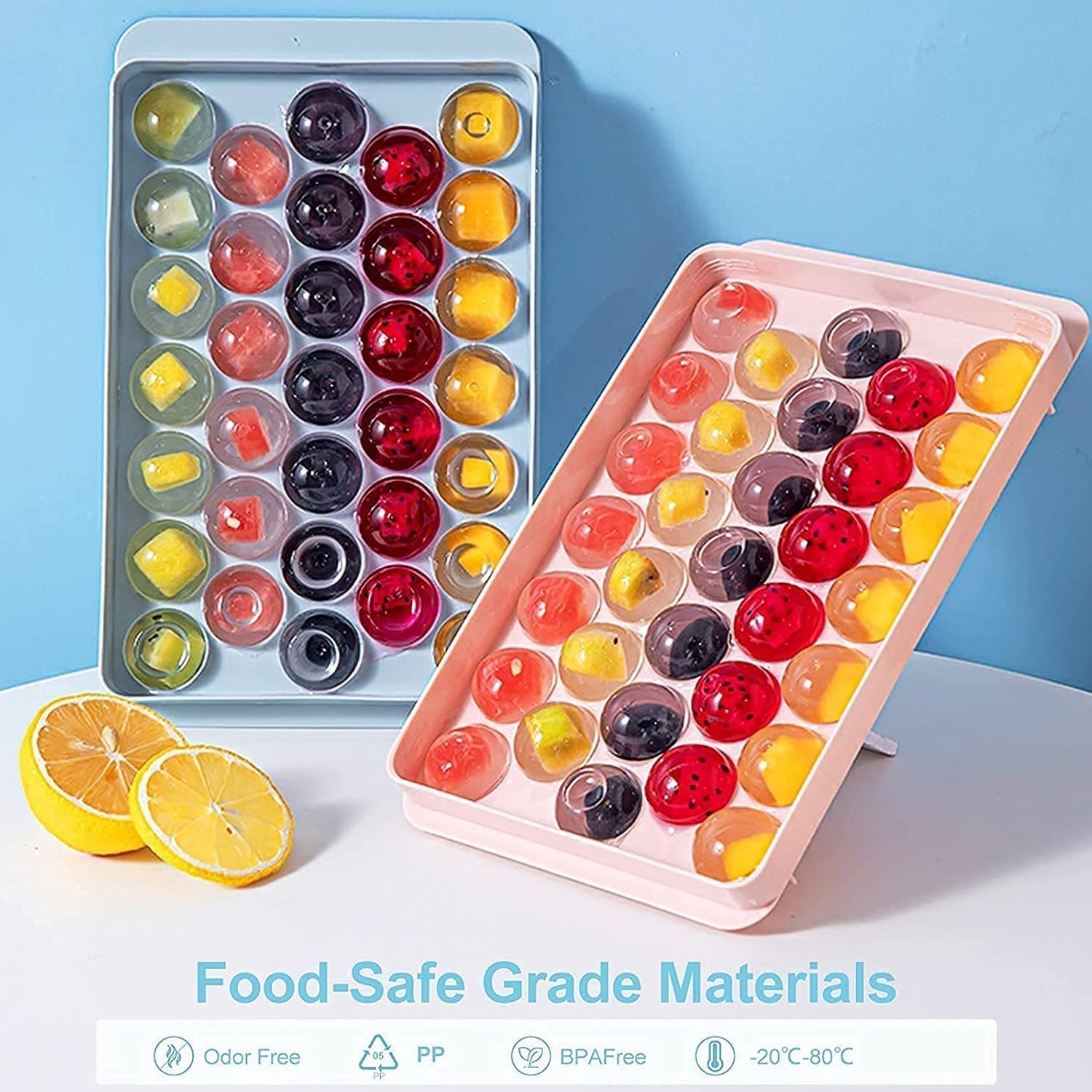 Plastic Round BPA Free Reusable Ice Cube Ice Ball Mold / Lollipop Candy Maker (20x12cm) Your Brand