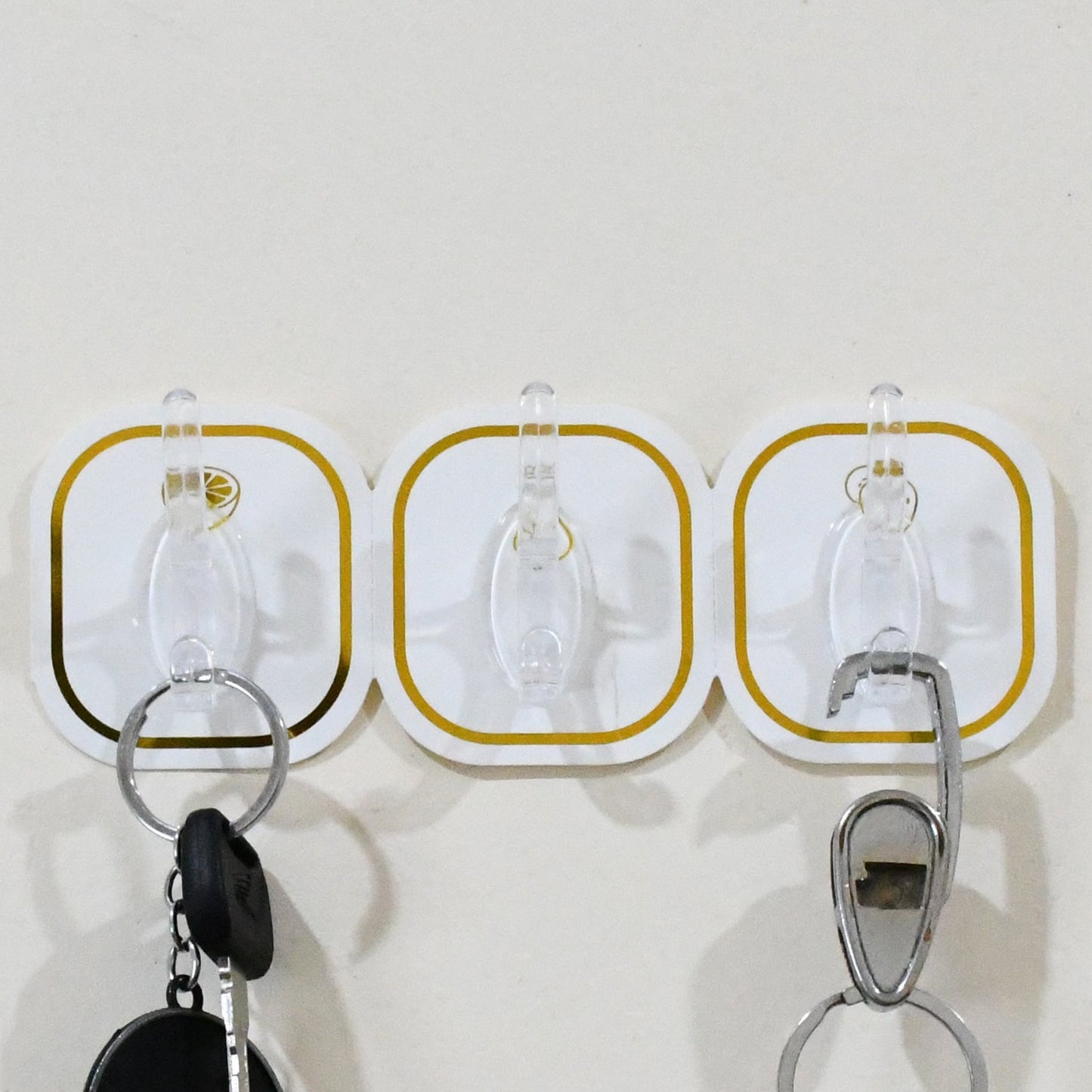 TRANSPARENT ADHESIVE WALL HOOK (6 PCS SET) Your Brand