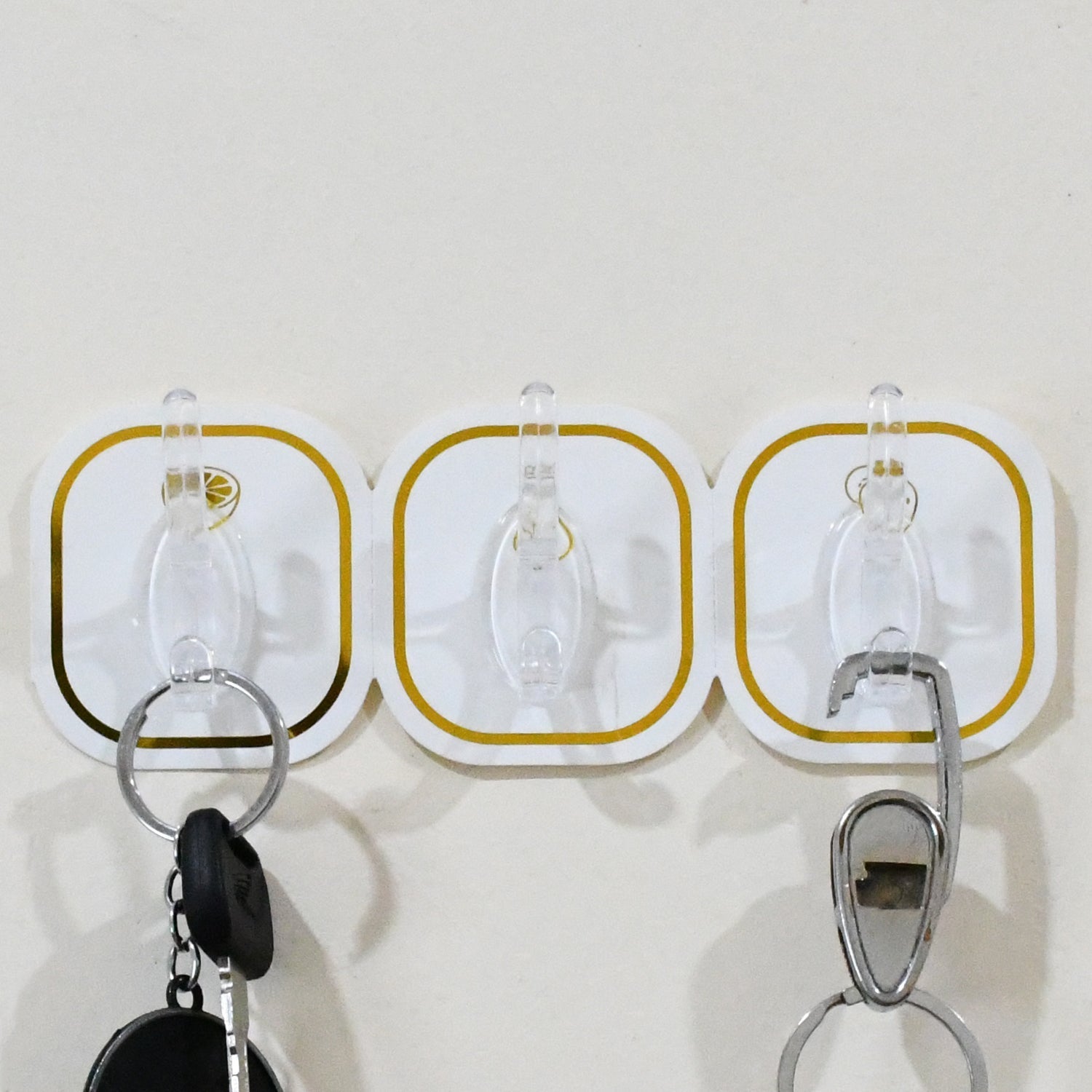 TRANSPARENT ADHESIVE WALL HOOK (6 PCS SET) Your Brand
