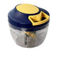 Efficient chopper with blades for quick vegetable and fruit cutting