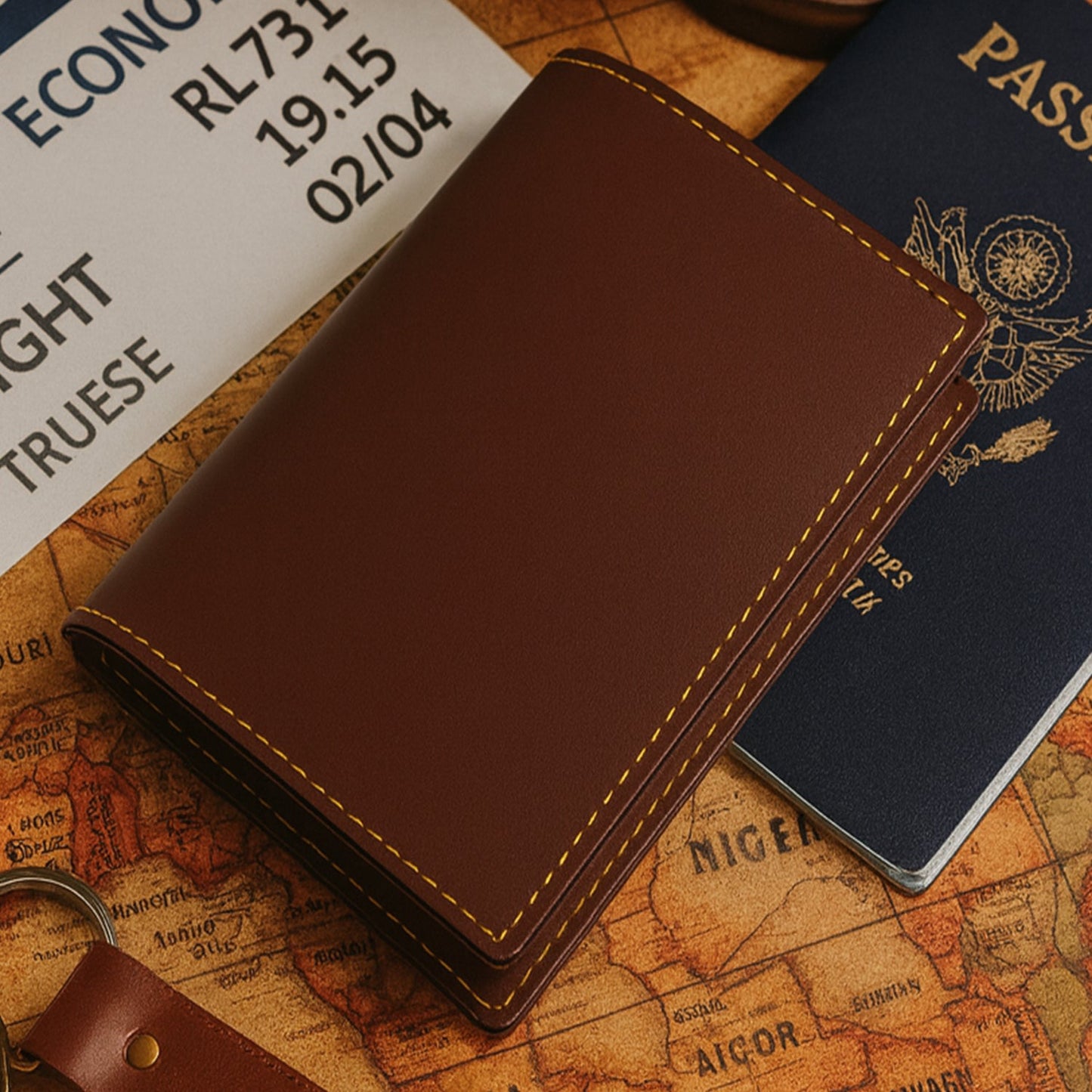 PU Leather Multipurpose Card Holder & Slim Travel Wallet (1 Pc)