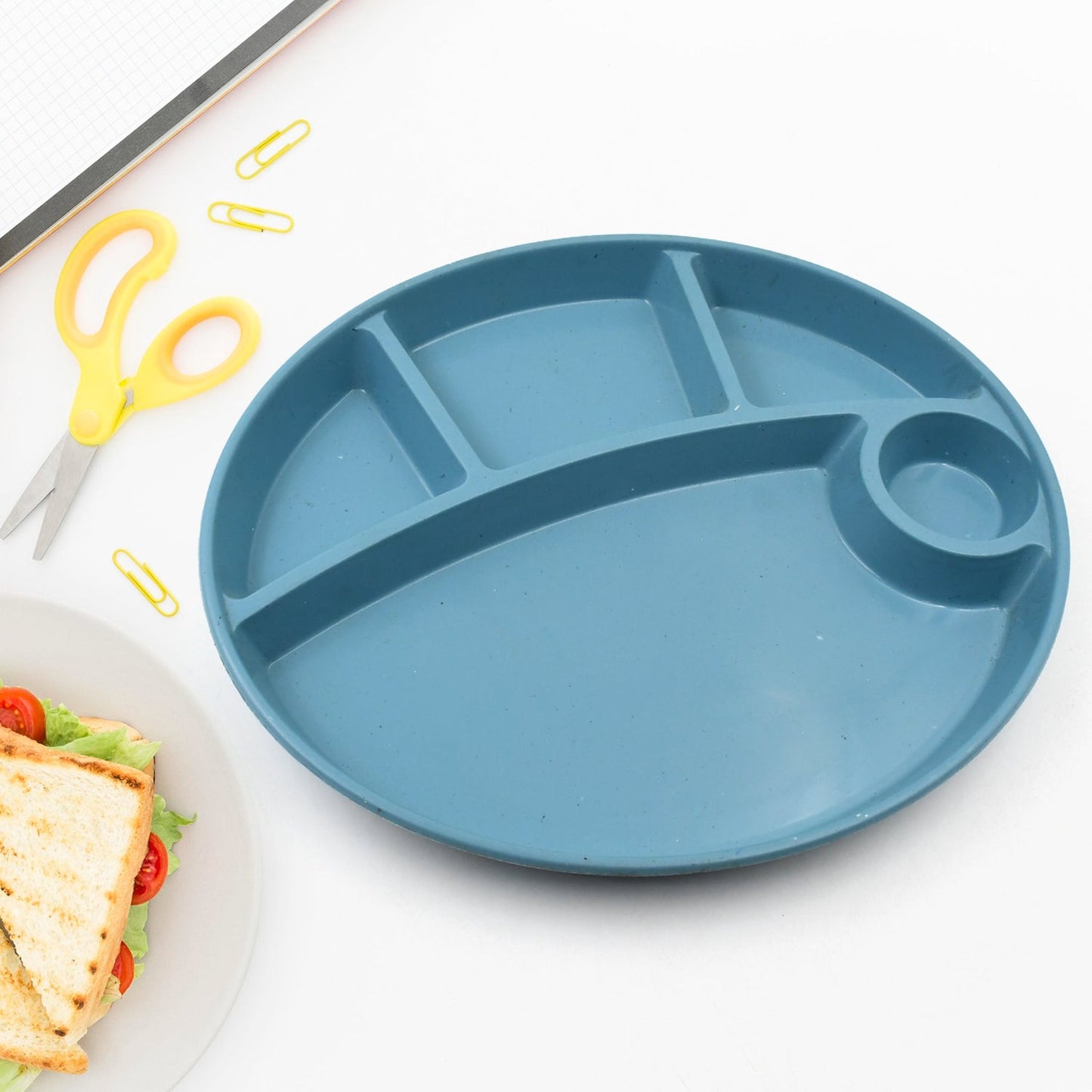 Biodegradable 5-Compartment Food Plate for Kids, BPA-Free (1 Pc)