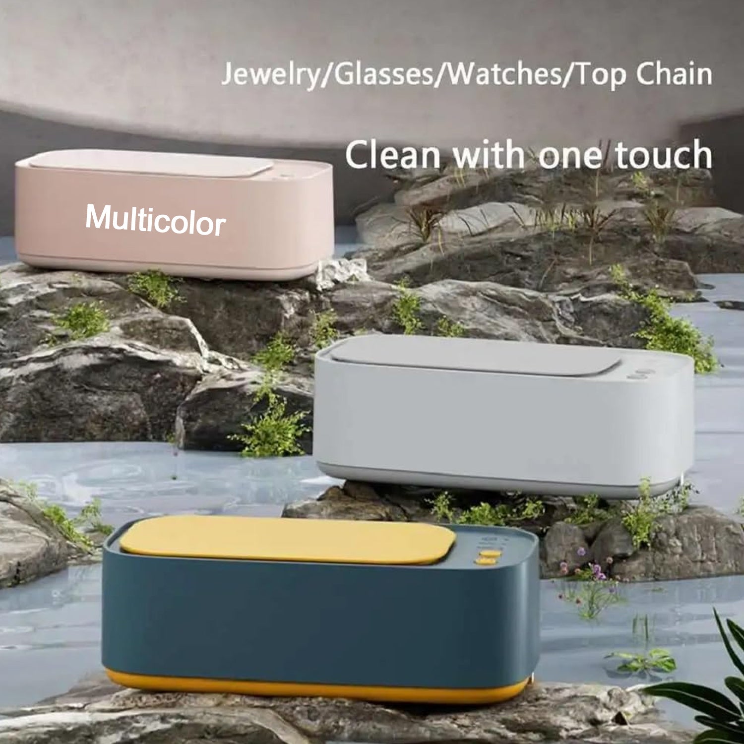 Ultrasonic Jewelry, Cleaner, Ultrasonic Cleaning Machine, Portable Jewelry Cleaning Machine for Jewelry, Ring, Silver, Retainer, Glasses, Watches, Coins, High Frequency Vibration Machine google/ optical cleaner machine (USB Operated) Your Brand