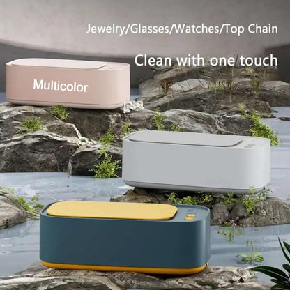 Ultrasonic Jewelry, Cleaner, Ultrasonic Cleaning Machine, Portable Jewelry Cleaning Machine for Jewelry, Ring, Silver, Retainer, Glasses, Watches, Coins, High Frequency Vibration Machine google/ optical cleaner machine (USB Operated) Your Brand