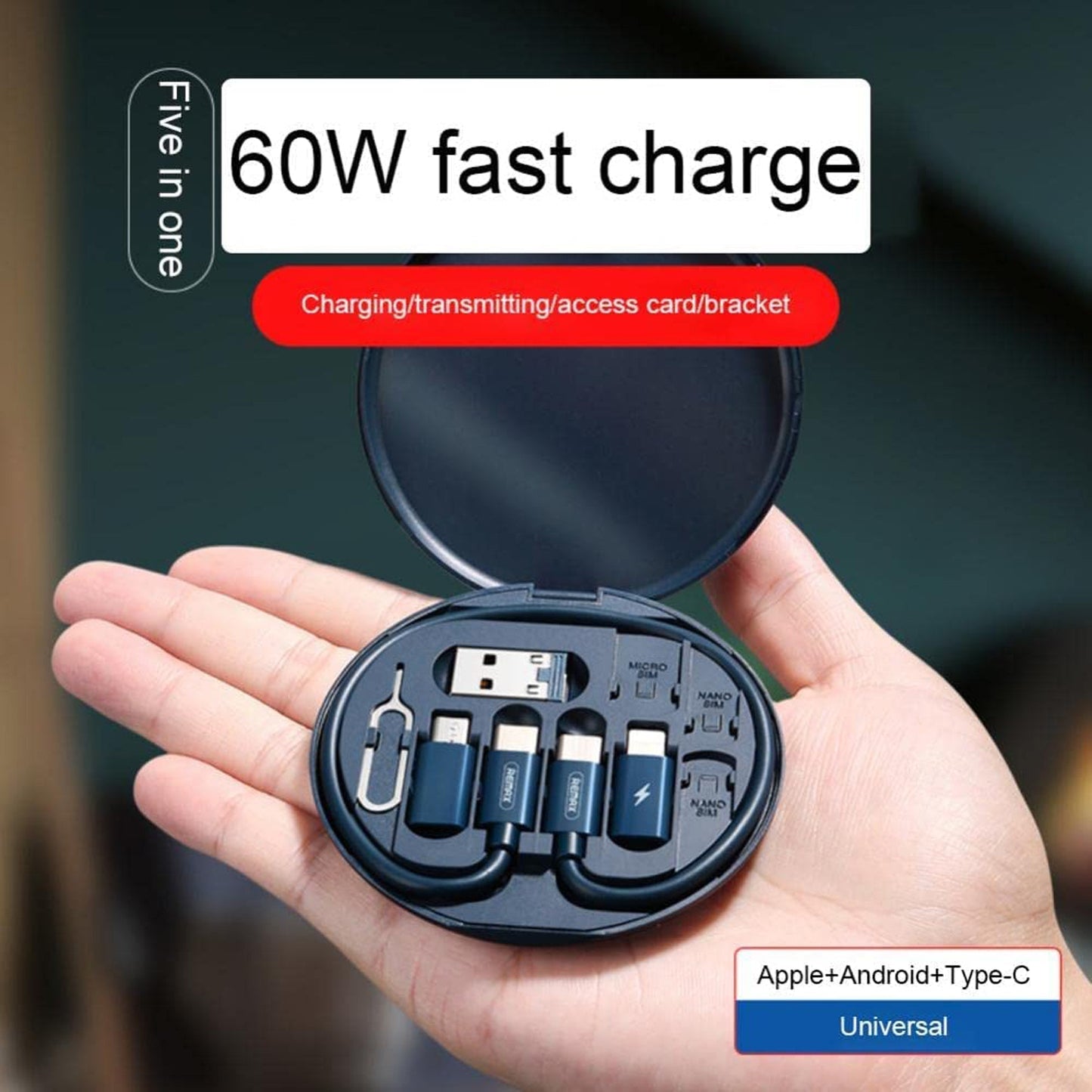 5-in-1 Charging Kit: Universal Cable for Every Device! Your Brand