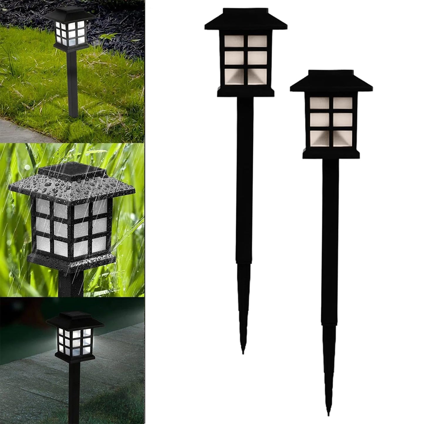 Solar Garden Lights, Outdoor Solar Landscape Lights, Waterproof Outdoor Solar Lights Walkway for Patio, Lawn, Yard, and Landscape (Pack of 2) Your Brand