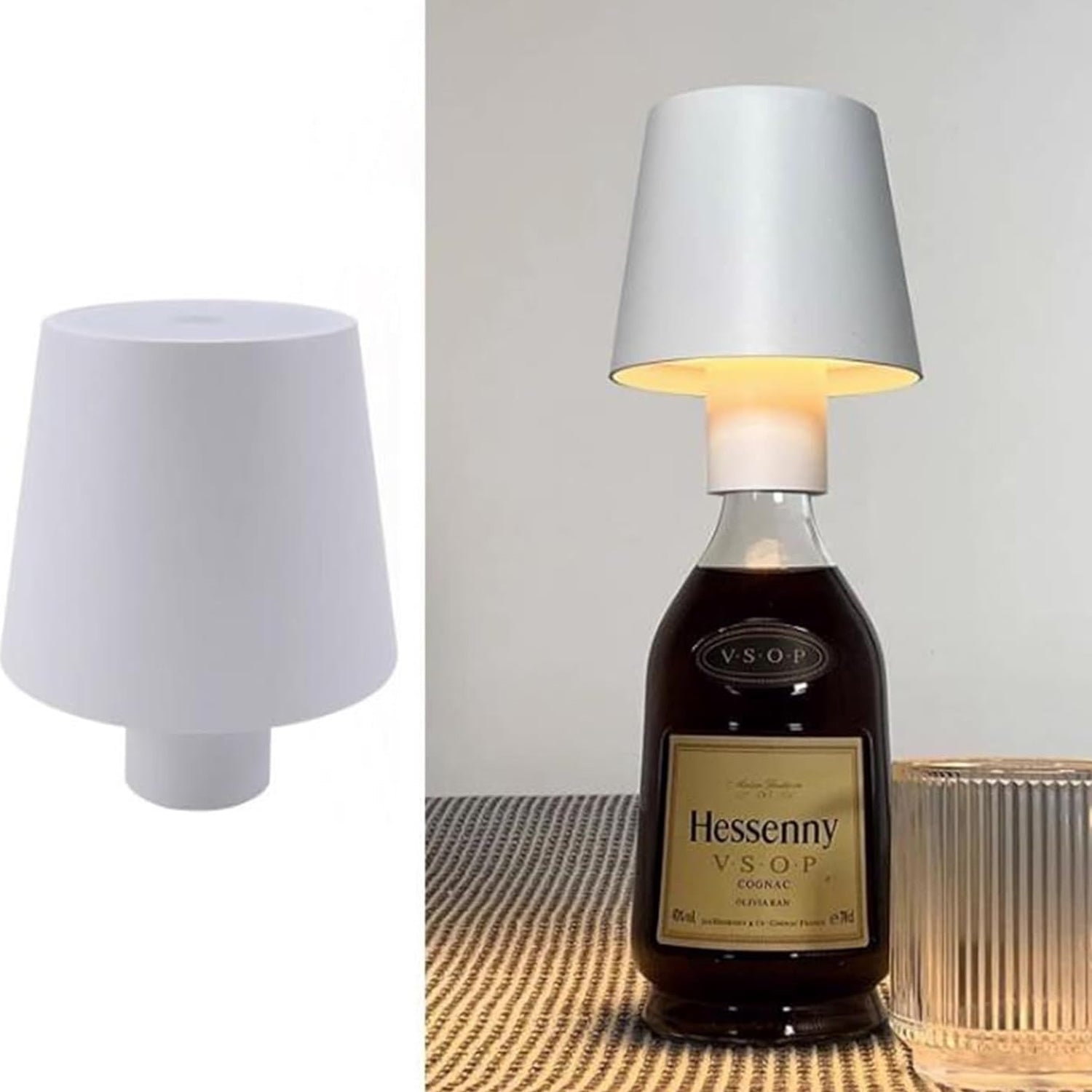 LED Dimmable Bottle Lamp 3 Color Temperature, Wireless Table Lamp for Indoor and Outdoor, USB Rechargeable Bottle Lamp for Family, Restaurant & Bar (1 Pc) Your Brand