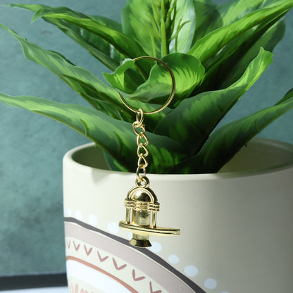 Shivling Golden Metal Keychain (1 Pc)