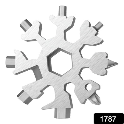 Durable & Portable 18 in 1 Snowflake Multi-Tool, Snowflake Bottle Opener Flat Phillips Screwdriver Kit Wrench Your Brand