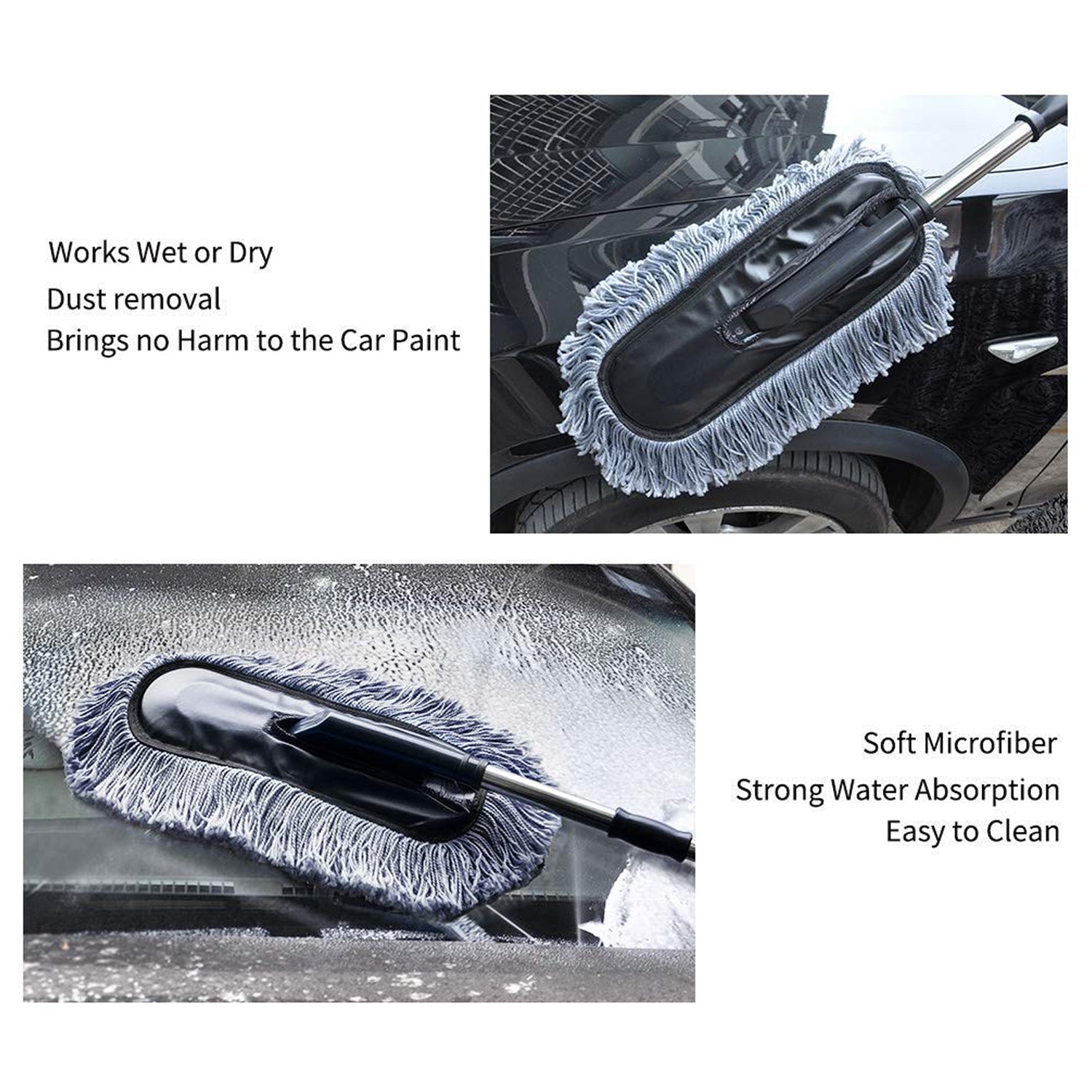 Car Dust Brush – Gentle and Efficient Cleaning Tool for Interior and Exterior (1 Pc) Your Brand